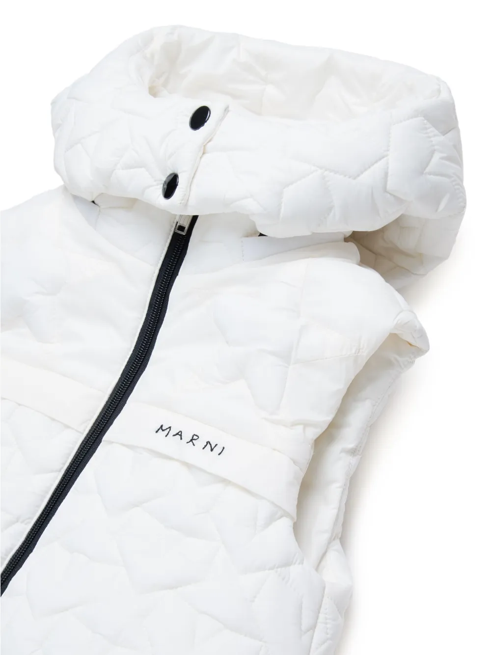 Marni Kids Gilet met afneembare capuchon Wit