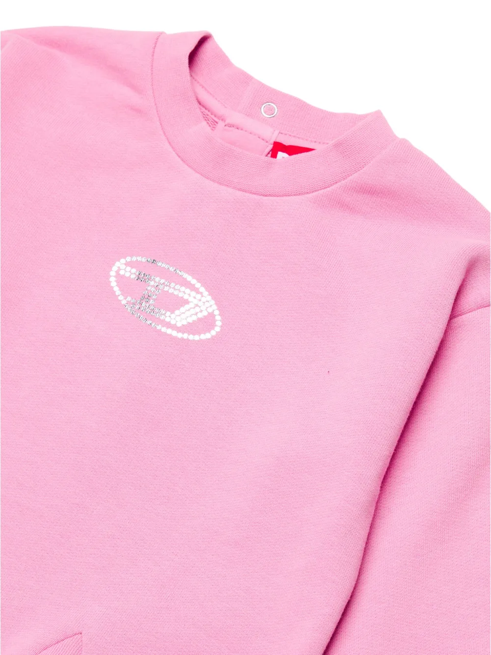 Diesel Kids Geplooide jurk met Oval D logo Roze