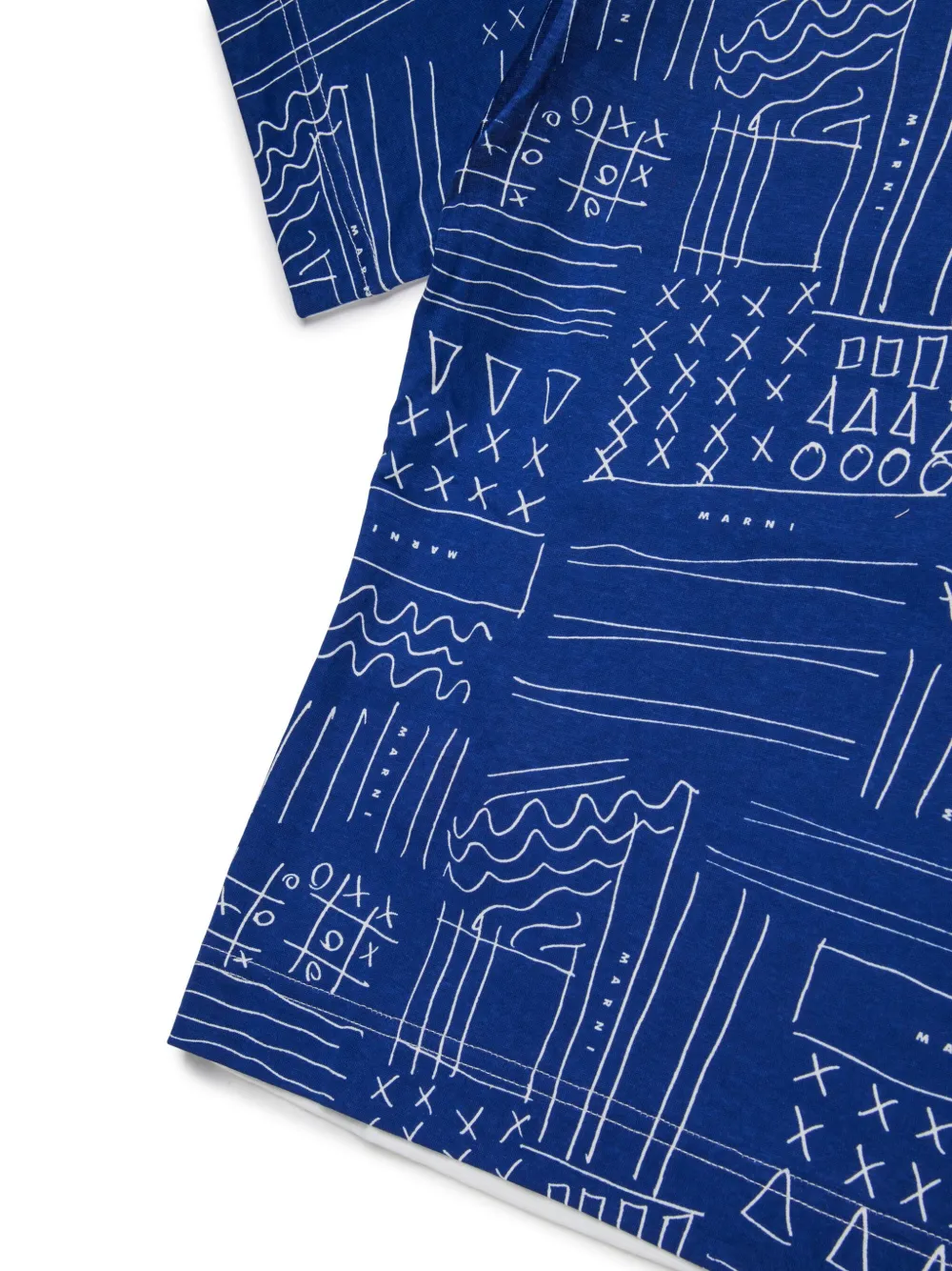 Marni Kids T-shirt met print Blauw