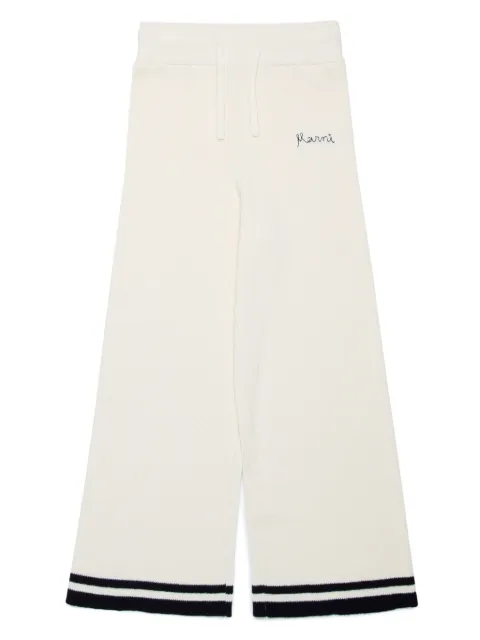 Marni Kids cotton-cashmeer blend wide leg trousers