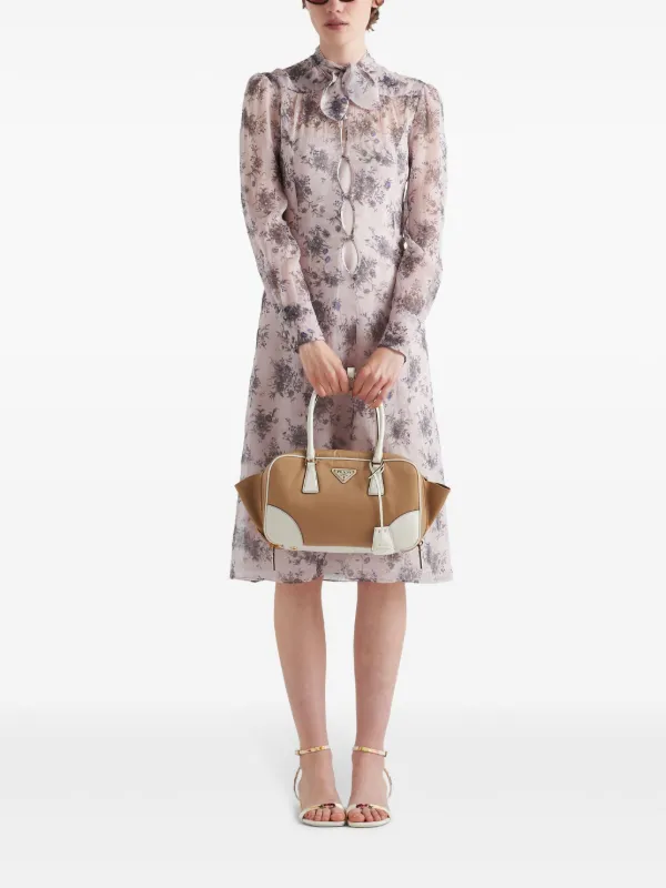 Prada フローラル シフォンドレス | ピンク | FARFETCH JP