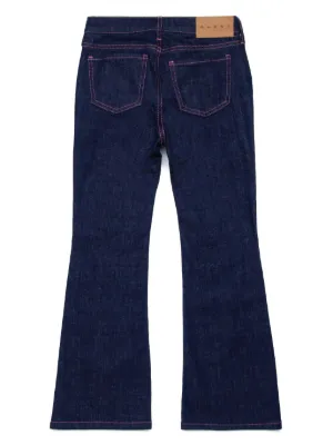 【関税込み】Marni キッズ｜ネイビー フレイドトリム ジーンズ Marni dark frayed jeans for boys | BRAVE KID