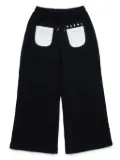 Marni Kids metallic-detailing cotton track pants - Black