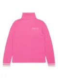 Marni Kids logo-embroidered roll-neck jumper - Pink