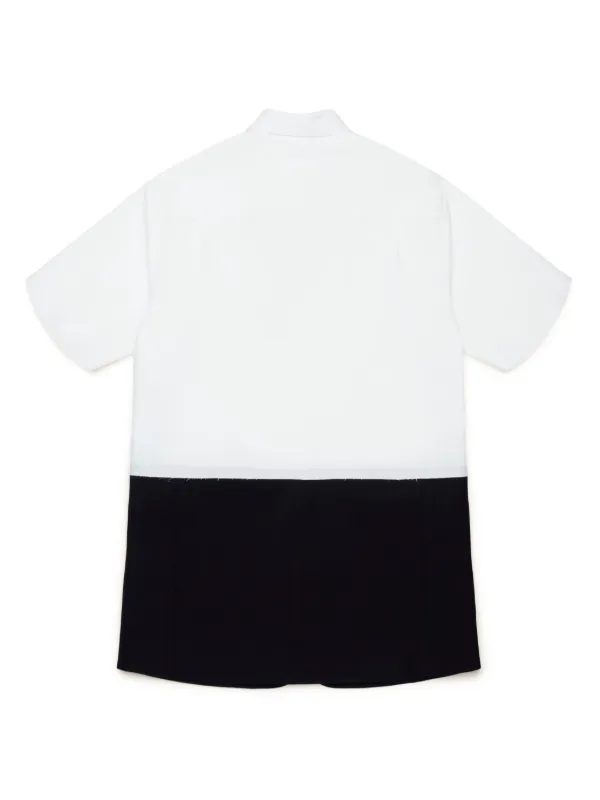 MM6 Maison Margiela Kids two-tone short-sleeve Dress | White 