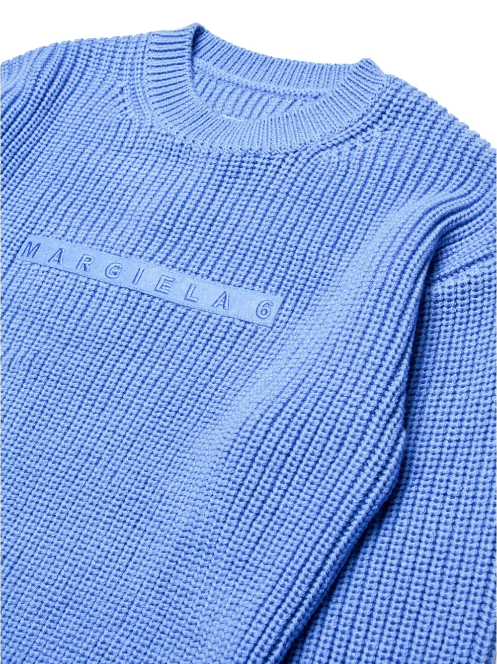 MM6 Maison Margiela Kids Wollen sweaterjurk Blauw