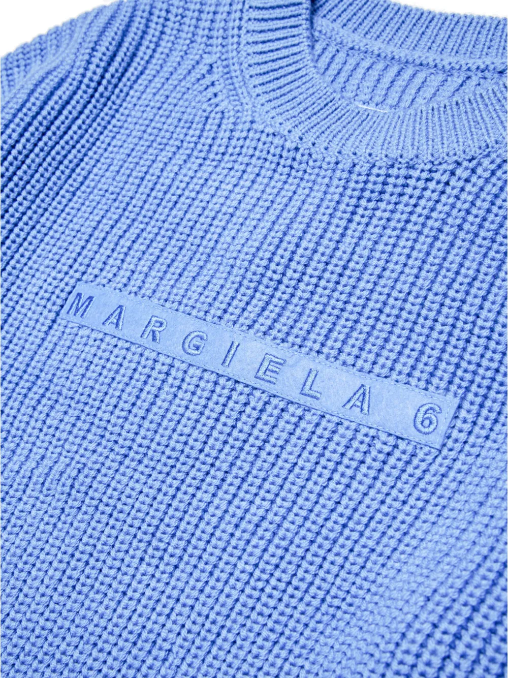 MM6 Maison Margiela Kids Wollen sweaterjurk Blauw