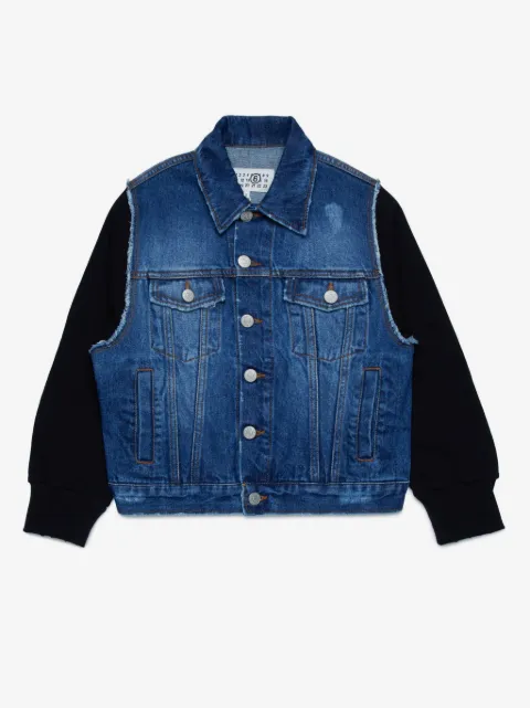 MM6 Maison Margiela Kids panelled denim jacket