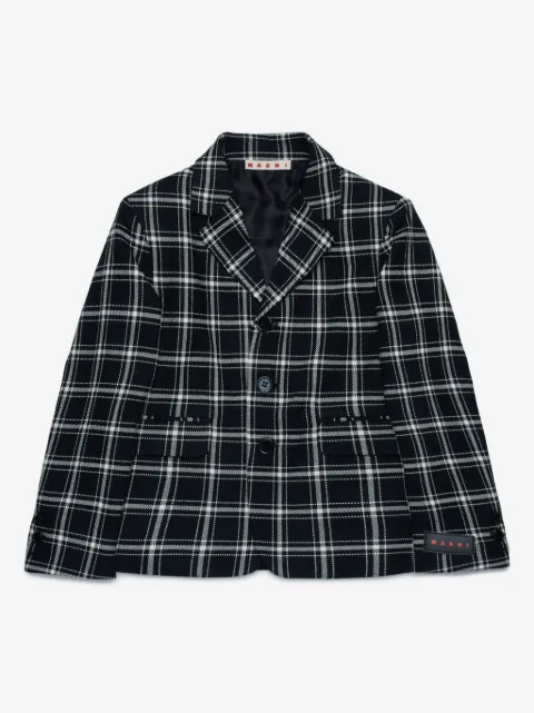 Marni Kids blazer droit à carreaux