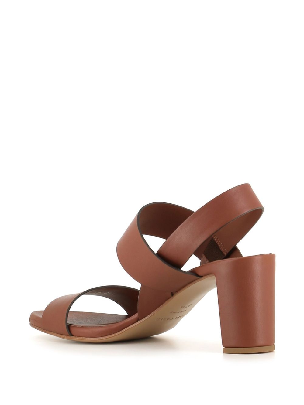 Shop Del Carlo 75mm Leather Sandals In Brown