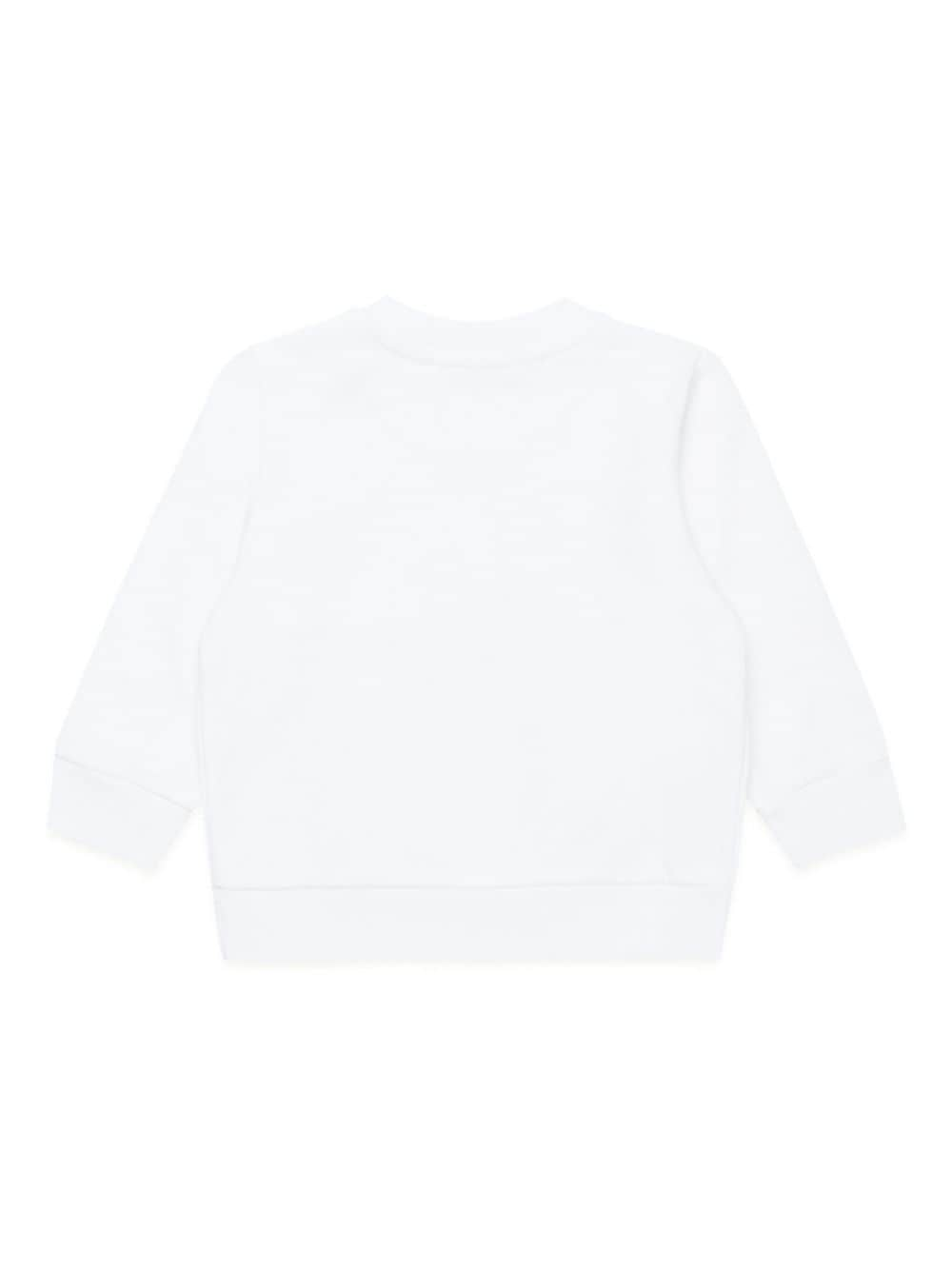 Shop Marni Logo-print Cotton Sweatshirt In Weiss