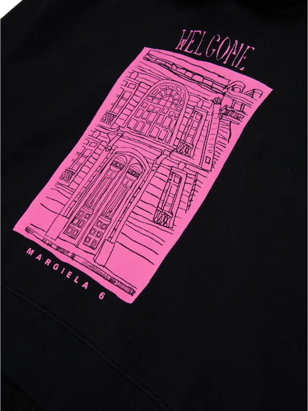 MM6 Maison Margiela Kids グラフィック パーカー | ブラック 