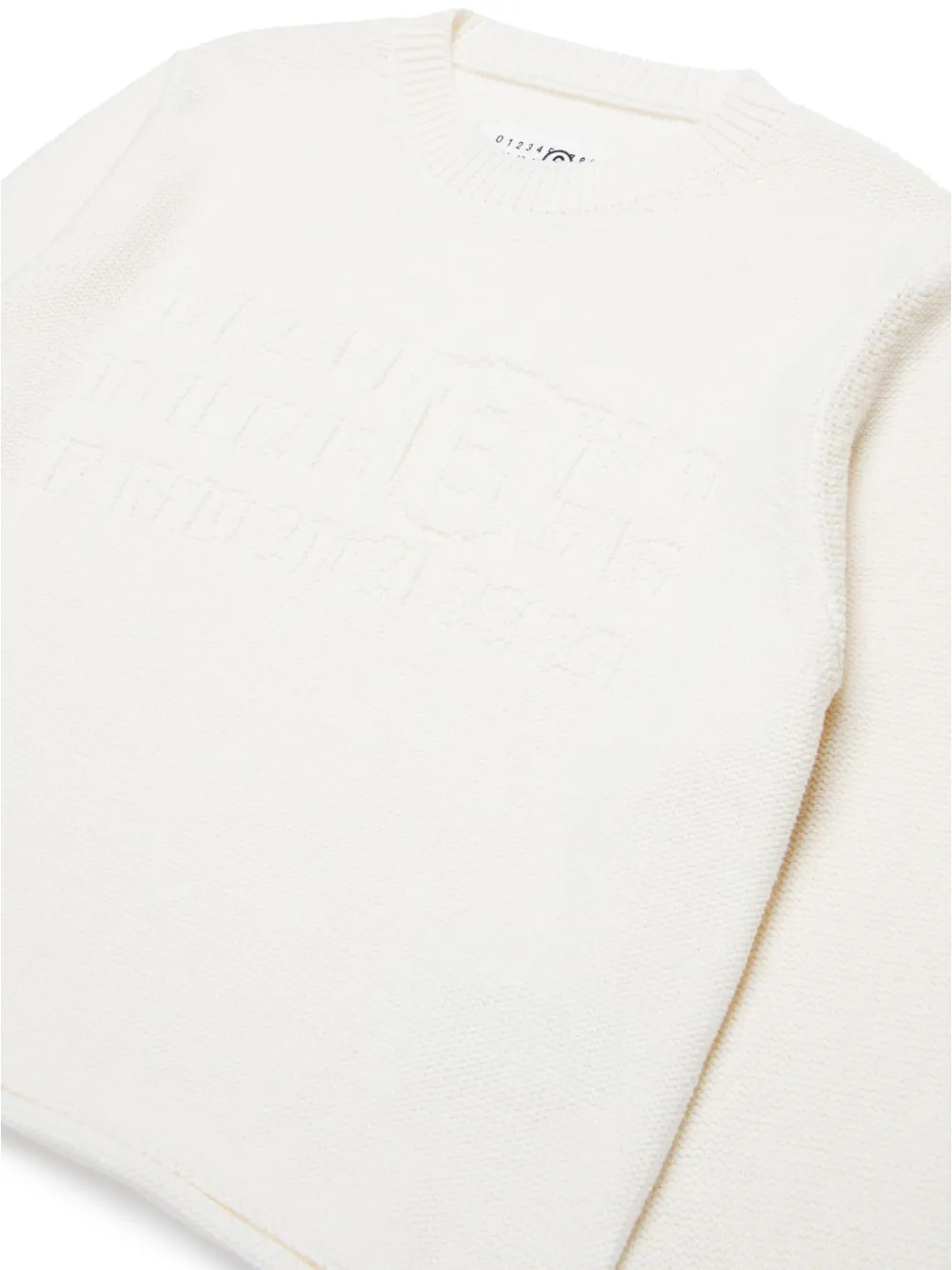 MM6 Maison Margiela Kids Intarsia trui Wit