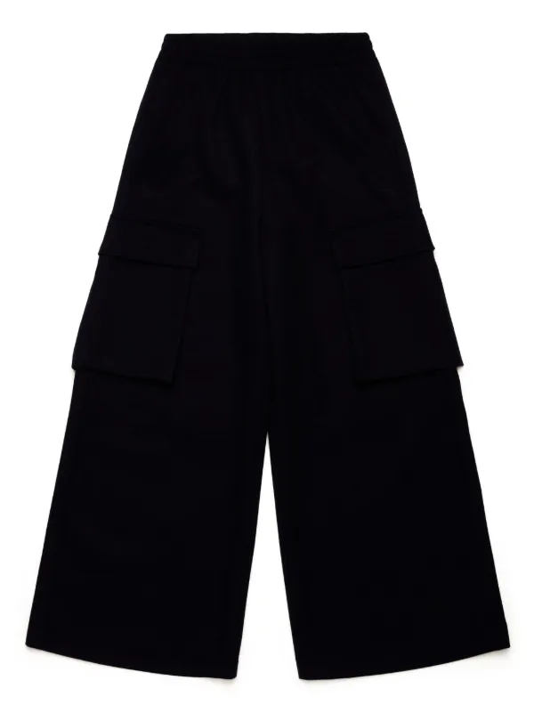 MM6 Maison Margiela Kids ワイド カーゴパンツ | ブラック MM6 Maison Margiela Kids ワイド カーゴパンツ | ブラック
