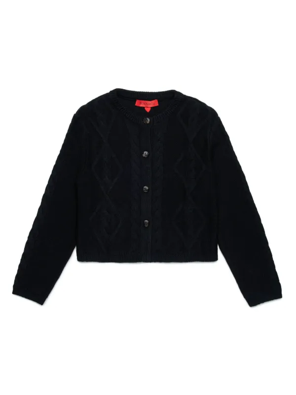 MAX&Co. Kids ケーブルニット カーディガン | ブラック | FARFETCH JP