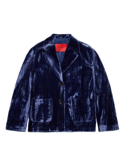 MAX&Co. Kids single-breasted velvet blazer