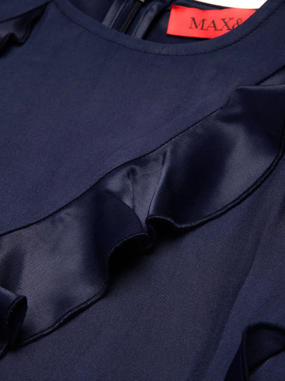 MAX&Co. Kids Jurk verfraaid met ruches Blauw