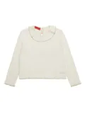 MAX&Co. Kids ruffle-collar cotton top - Neutrals