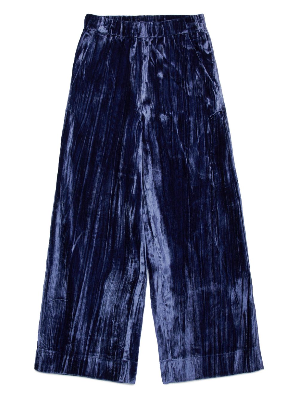 MAX&Co. Kids velvet wide-leg trousers - Blue