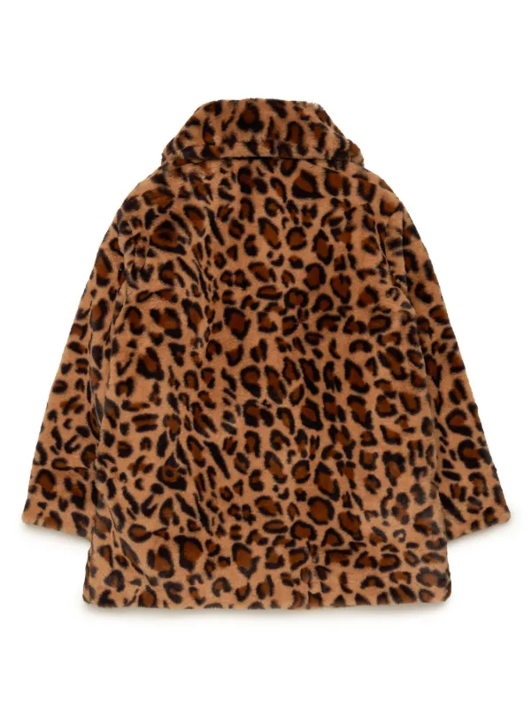 MAX Co. Kids leopard print faux fur Coat Brown FARFETCH CA