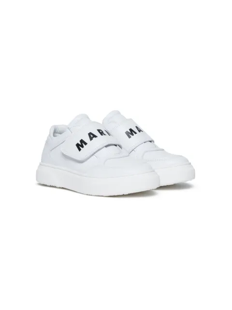 Marni Kids logo-print leather sneakers