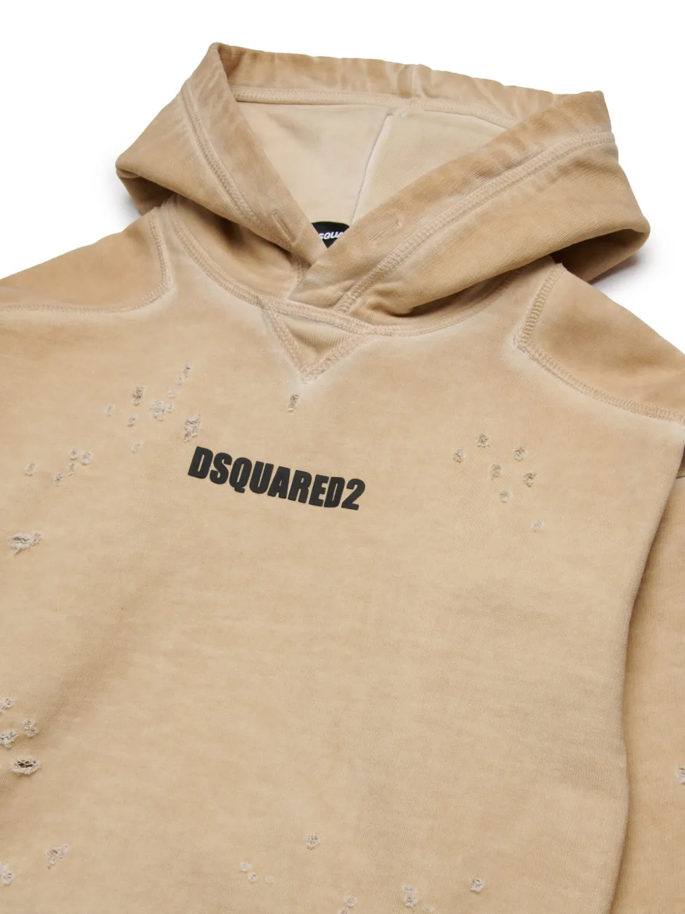 DSQUARED2 KIDS Hoodie met logoprint Beige