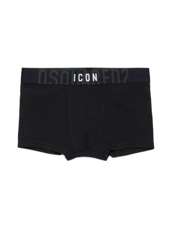 DSQUARED2 KIDS Icon cotton blend Boxers Black FARFETCH IN