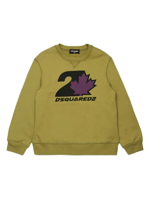 DSQUARED2 KIDS سويت شيرت قطن بطبعة شعار الماركة