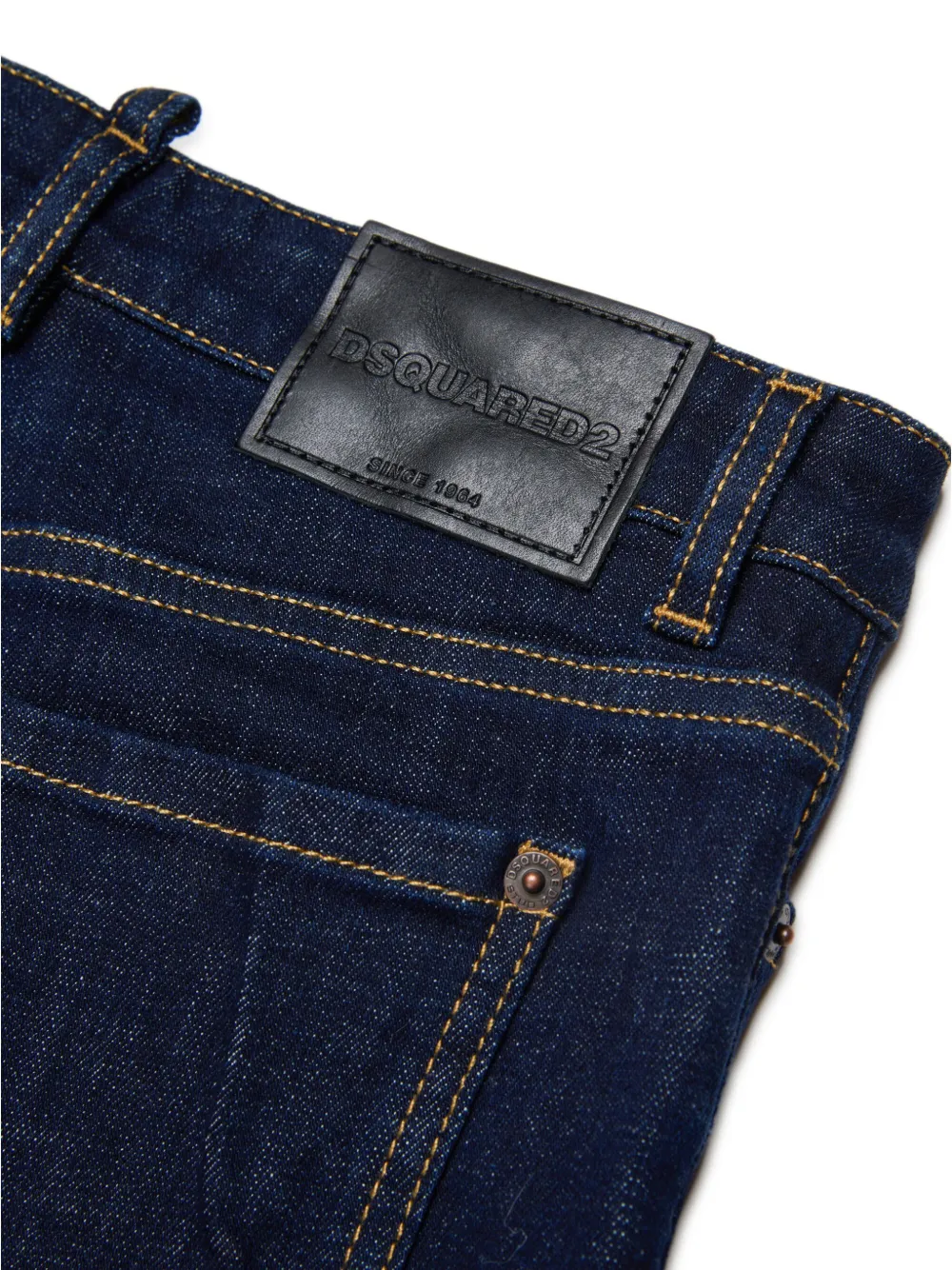 DSQUARED2 KIDS Mid waist straight jeans Blauw