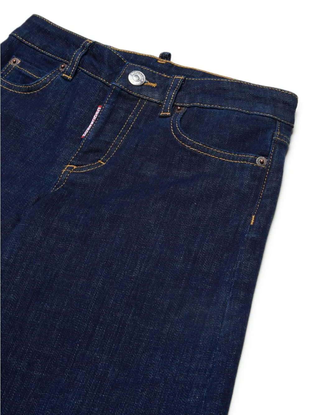 DSQUARED2 KIDS Mid waist straight jeans Blauw