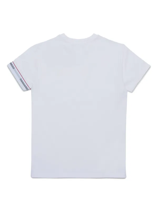 DSQUARED2 KIDS logo-tape T-shirt White FARFETCH SK