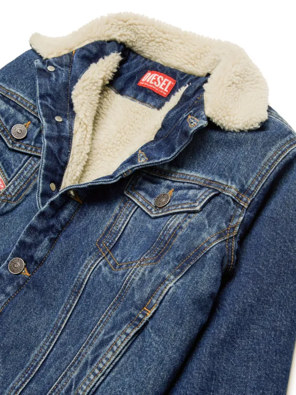 Diesel Kids コントラストカラーデニムジャケット | ブルー | FARFETCH JP
