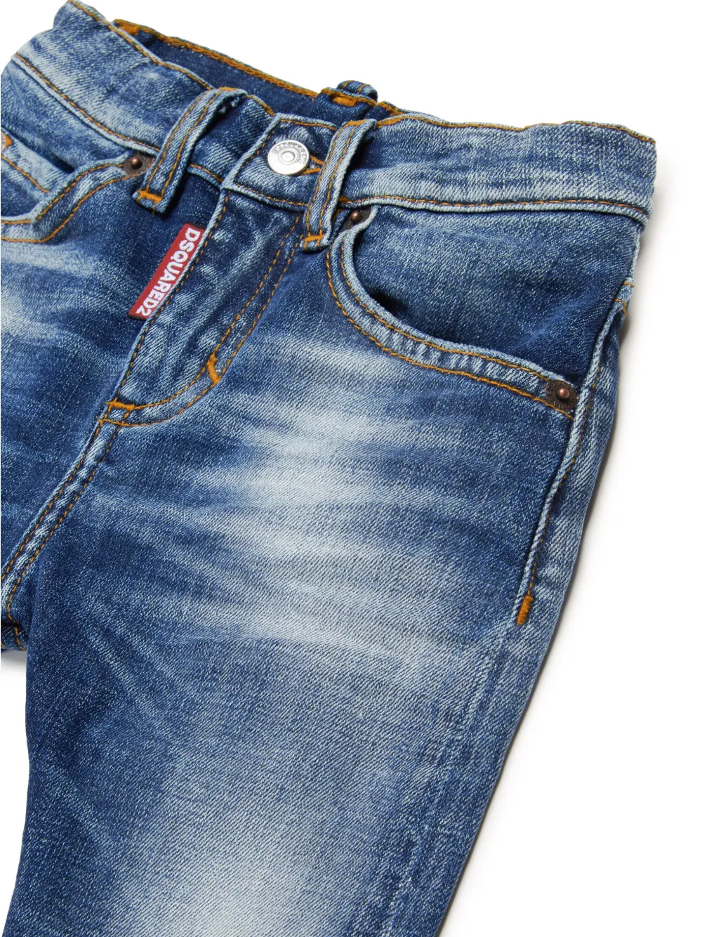 DSQUARED2 KIDS Skinny jeans met effect Blauw