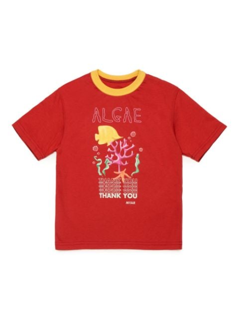 MYAR KIDS Algae graphic-print cotton T-shirt