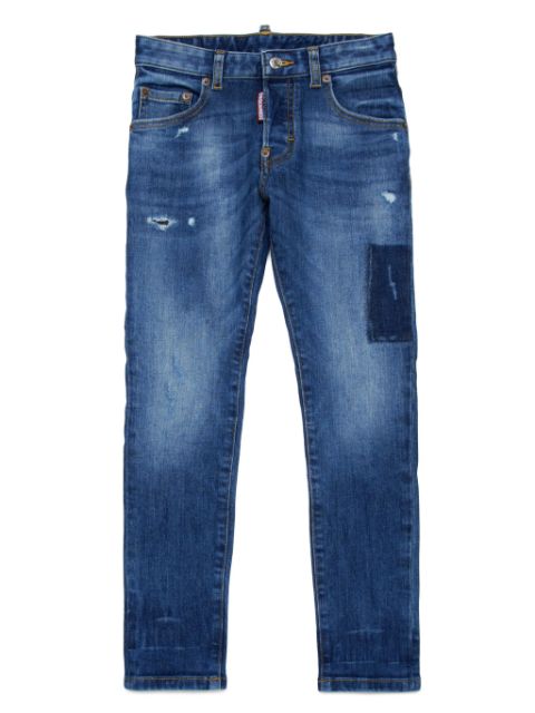 DSQUARED2 KIDS jean Skater à effet usé