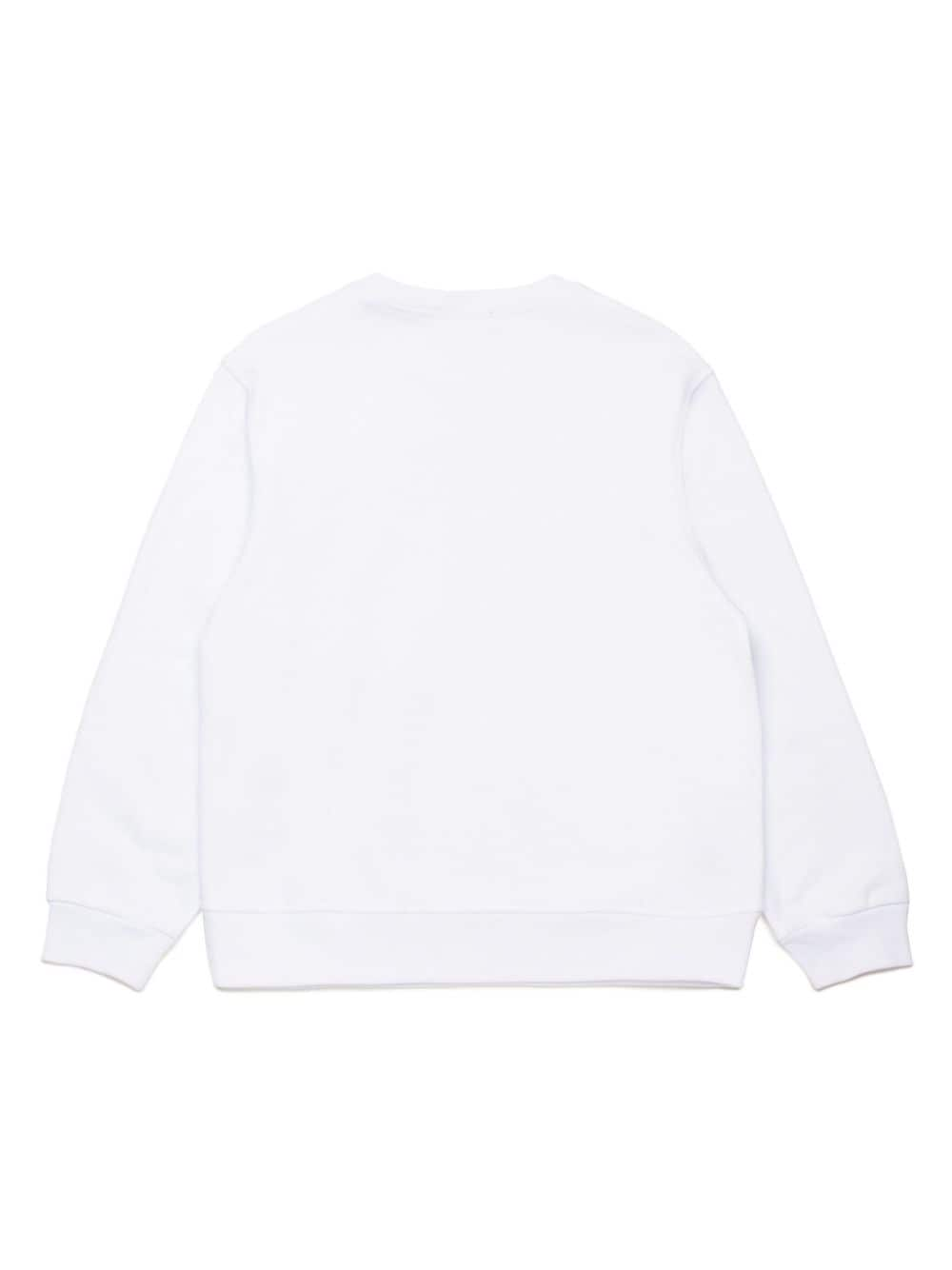 Shop Dsquared2 Logo-print Cotton Sweatshirt In White