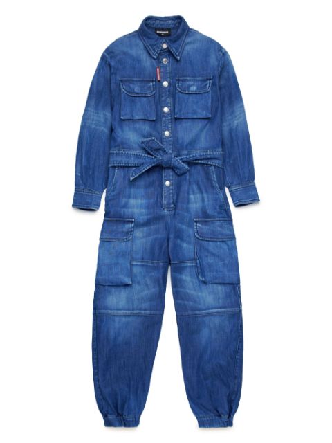 DSQUARED2 KIDS long-sleeves denim jumpsuit