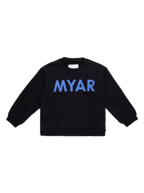 MYAR KIDS logo-print cotton sweatshirt