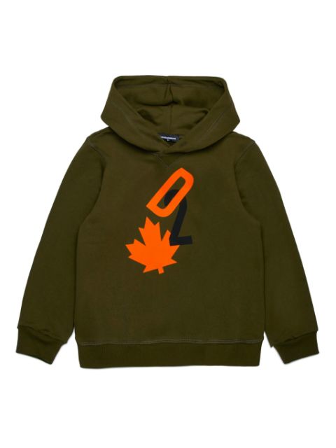 DSQUARED2 KIDS logo-print cotton hoodie