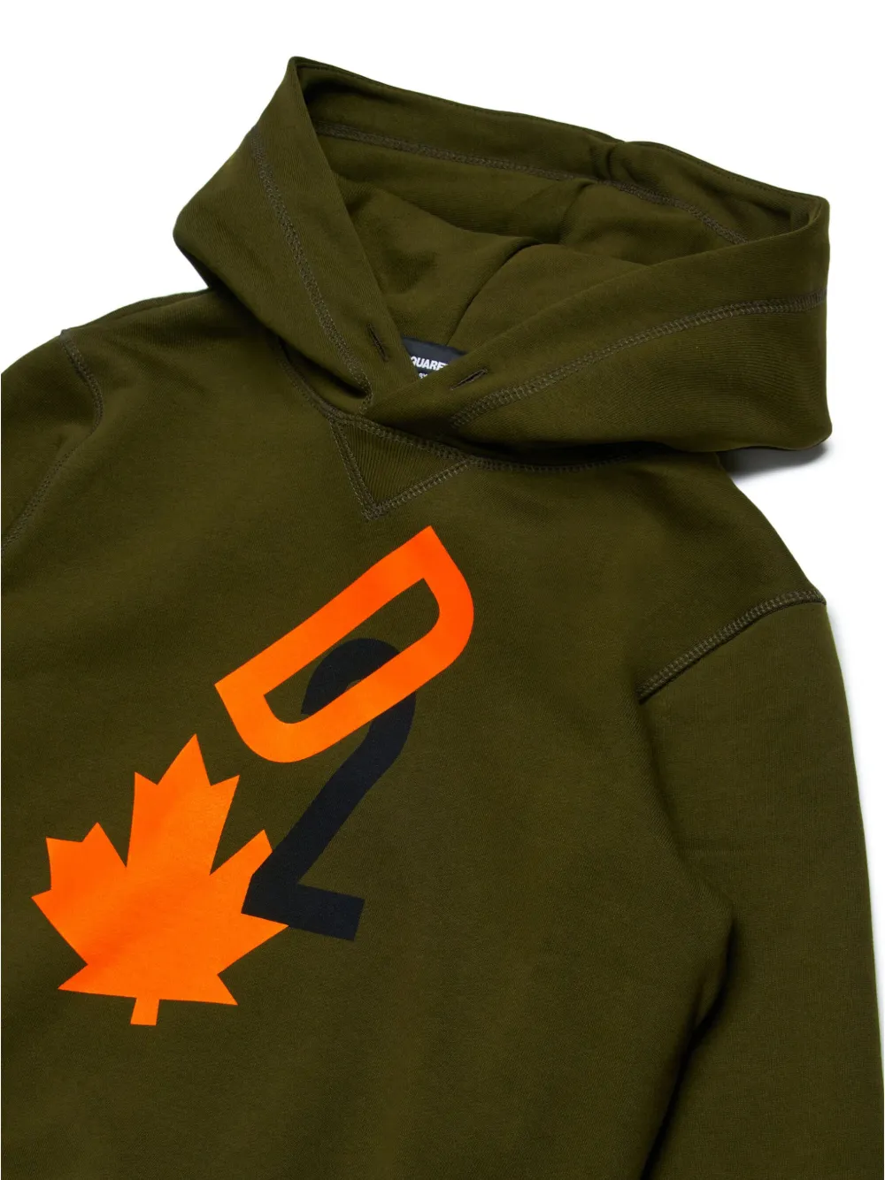 DSQUARED2 LOGO-PRINT COTTON HOODIE