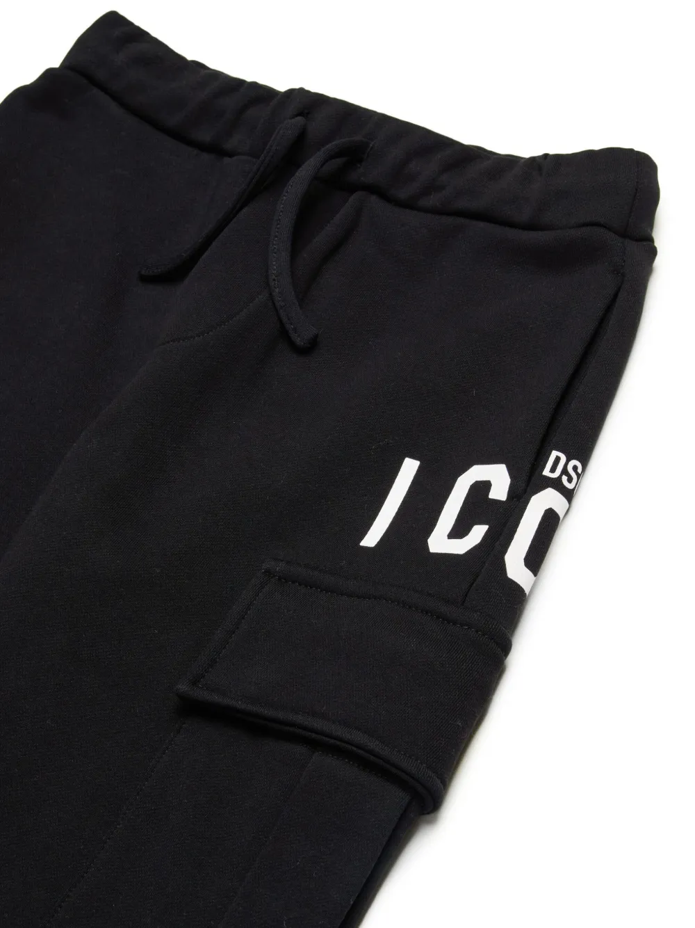 DSQUARED2 KIDS Katoenen trainingsbroek met logoprint Zwart