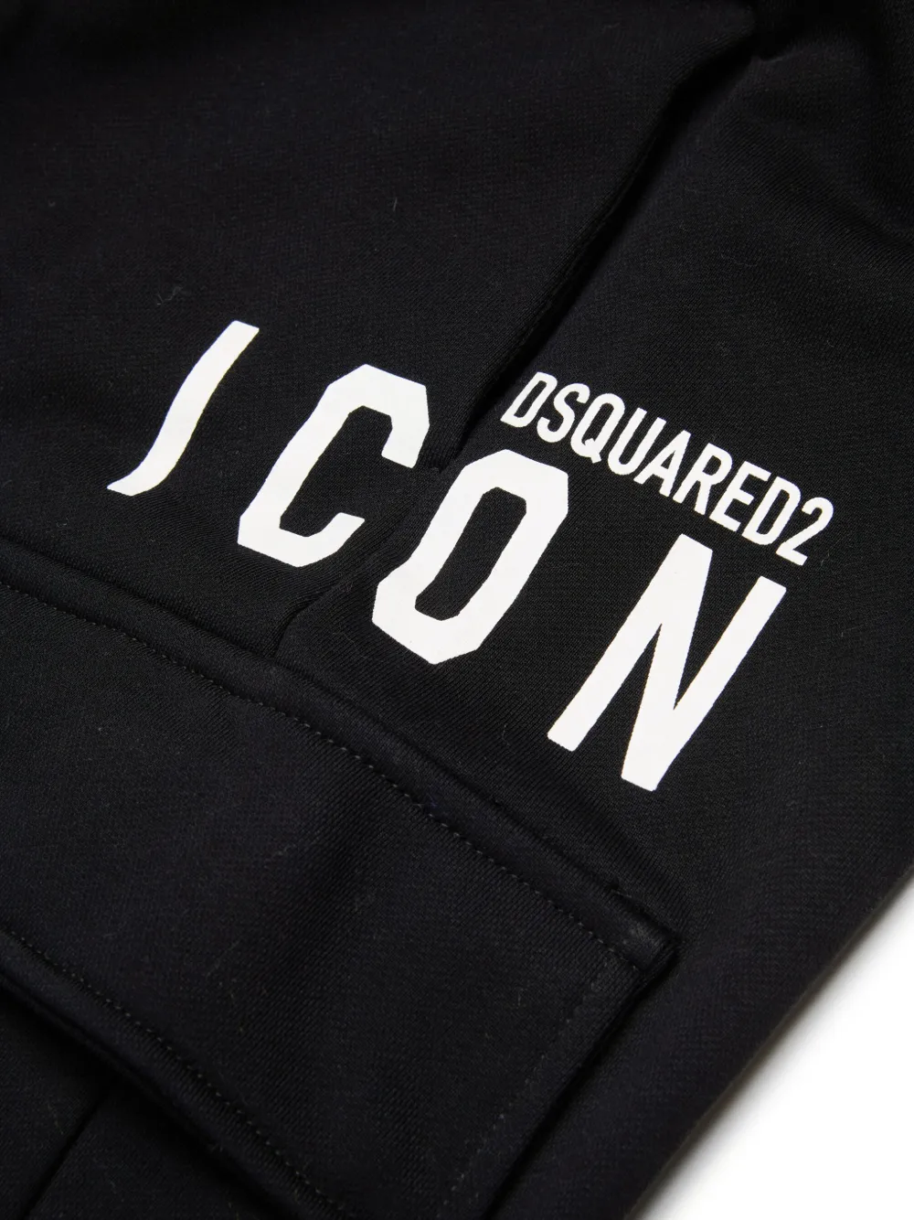 DSQUARED2 KIDS Katoenen trainingsbroek met logoprint Zwart