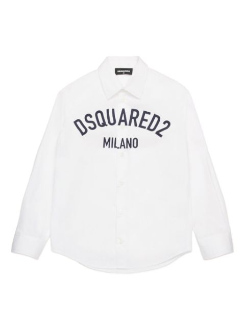 DSQUARED2 KIDS قميص قطن بطبعة شعار الماركة