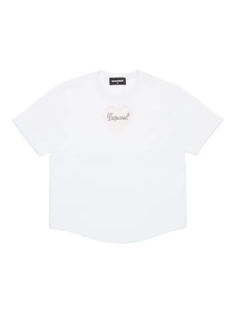DSQUARED2 KIDS logo-patch cotton T-shirt