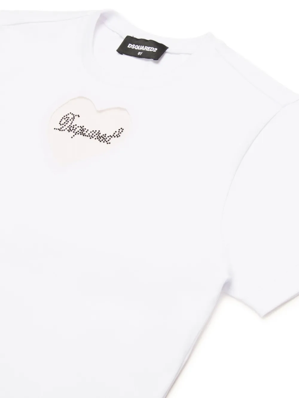 DSQUARED2 KIDS Katoenen T-shirt met logopatch Wit