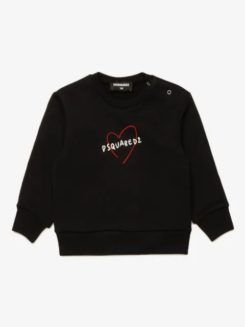 DSQUARED2 KIDS logo-print cotton sweatshirt