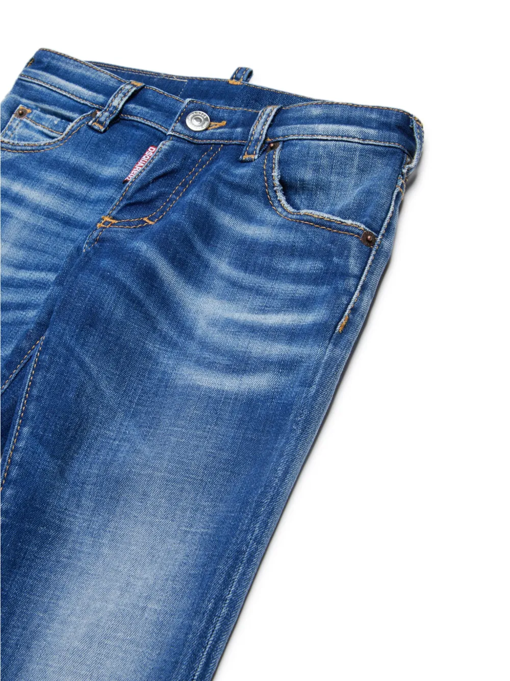 Dsquared2 Clement Whiskering-effect Jeans In Blue