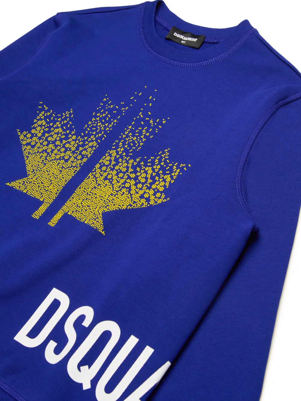 DSQUARED2 KIDS Katoenen sweater met logoprint Blauw