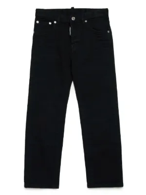 A07268 新品 DSQUARED2 COMBAT JEAN キッズ：10Y DSQUARED2 KIDS Icon straight-leg Jeans | Black | FARFETCH ZA