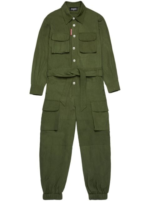 DSQUARED2 KIDS belted long-sleeve jumpsuit